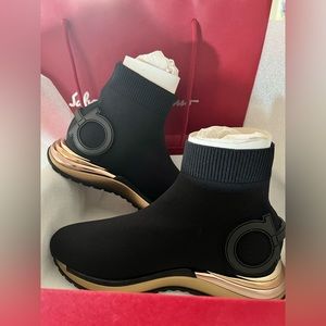 Salvatore Ferragamo Gancini Sock Sneaker